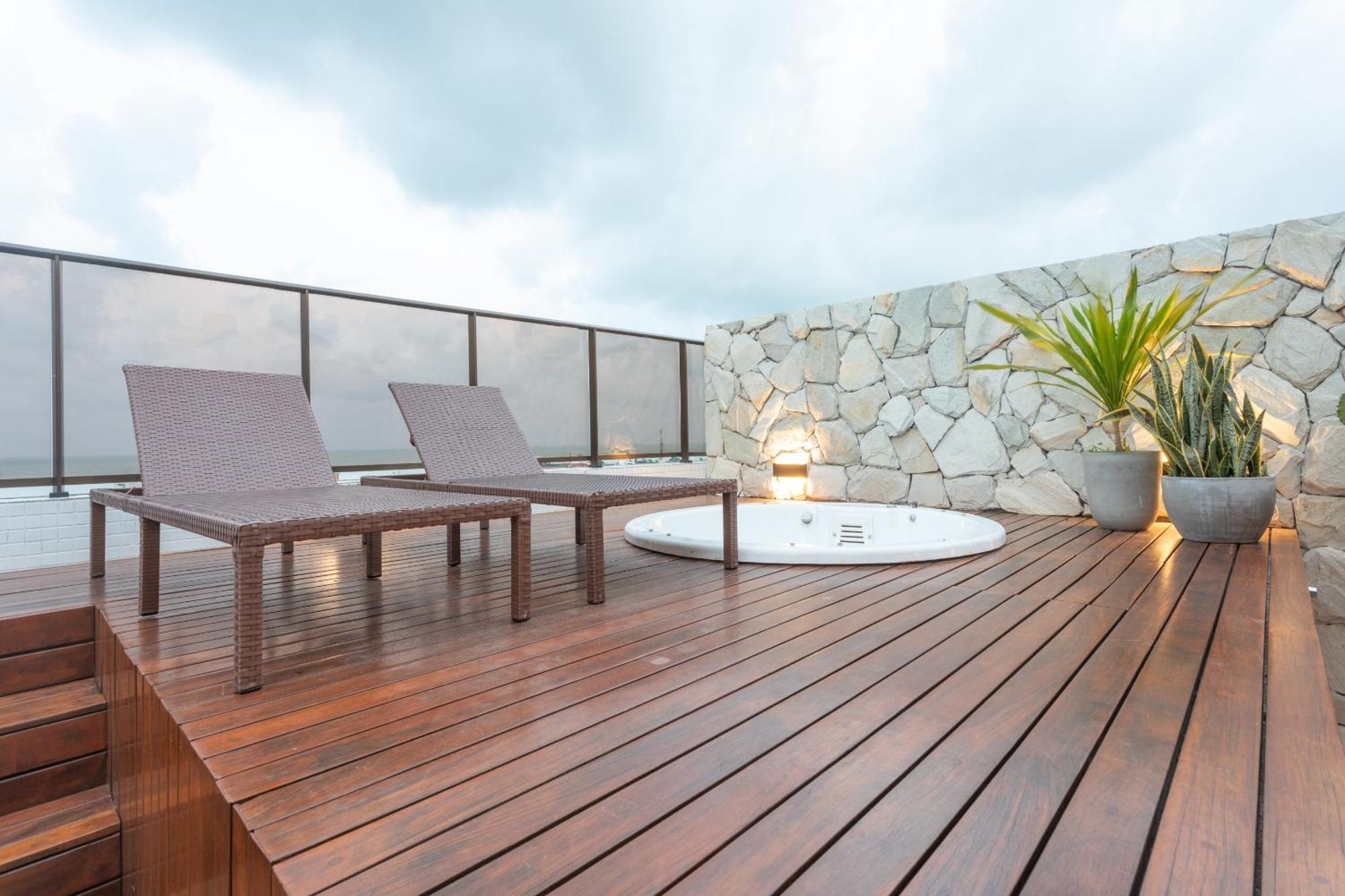 João PessoaCobertura Com Jacuzzi E Deslumbrante Vista Marアパートメント エクステリア 写真