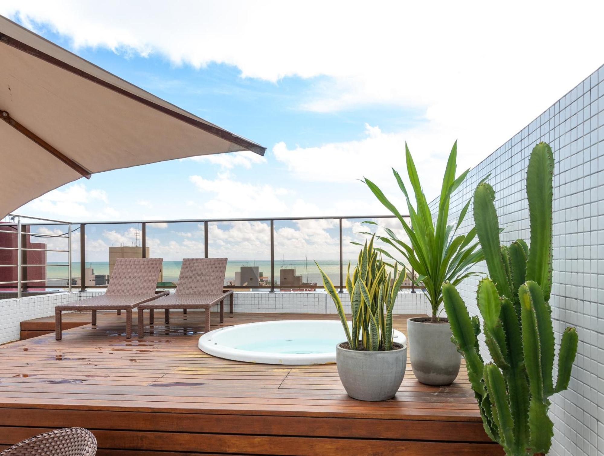 João PessoaCobertura Com Jacuzzi E Deslumbrante Vista Marアパートメント エクステリア 写真